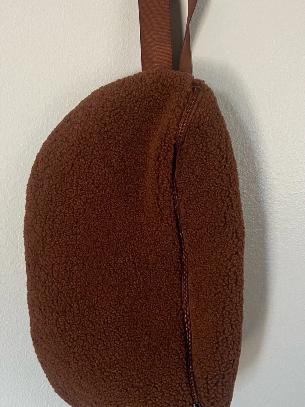 CALIA brown sherpa crossbody bag